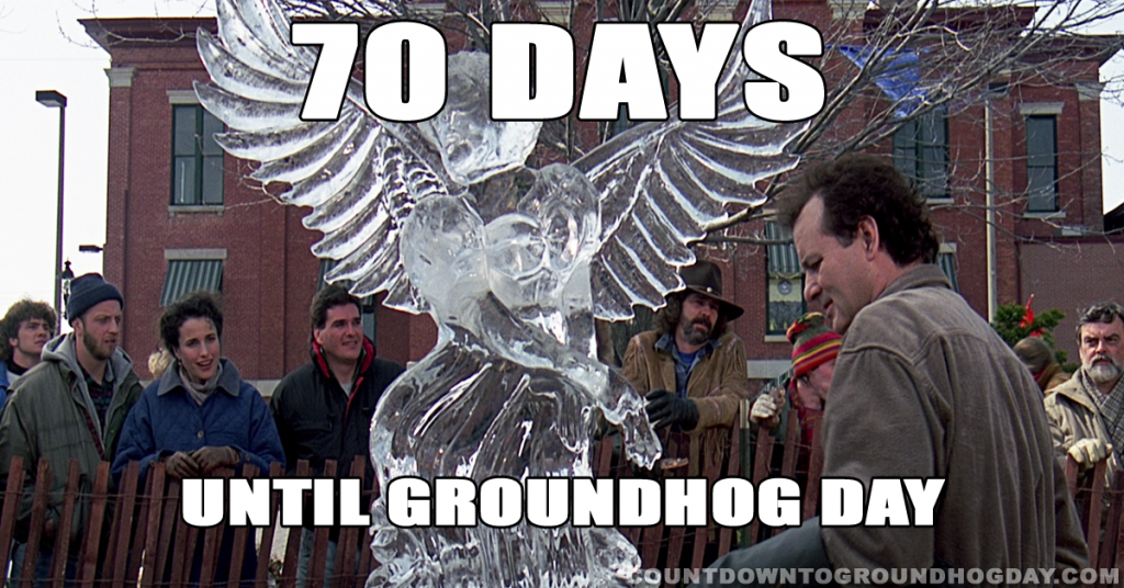 70 days until Groundhog Day 2021