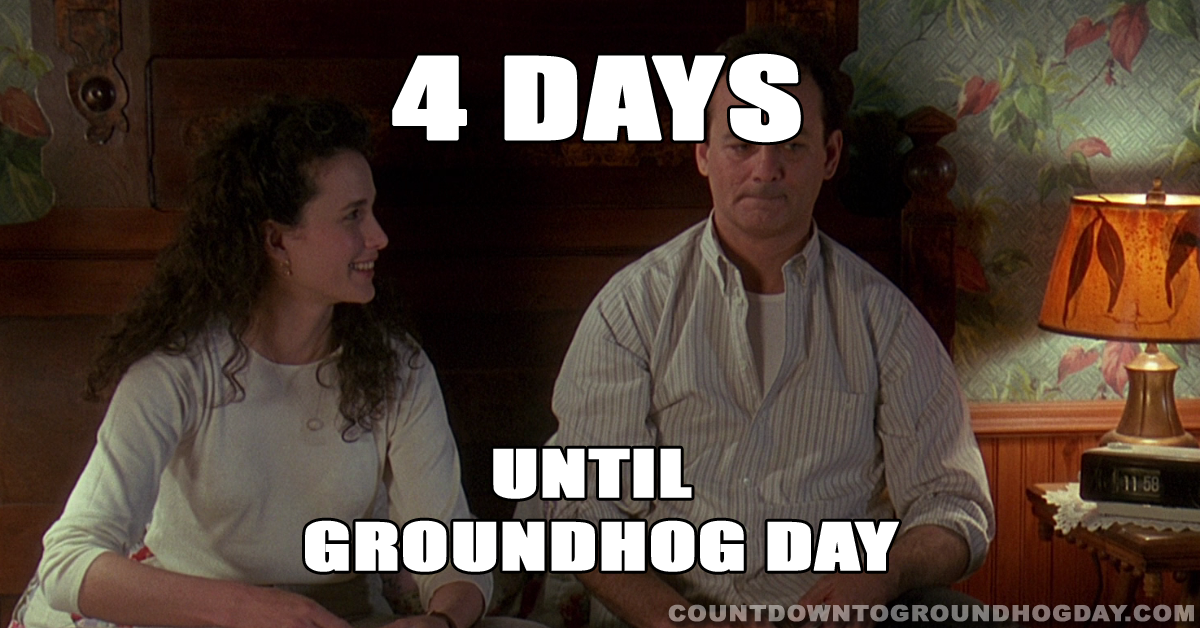 4 days until Groundhog Day 2021! – Countdown to Groundhog Day