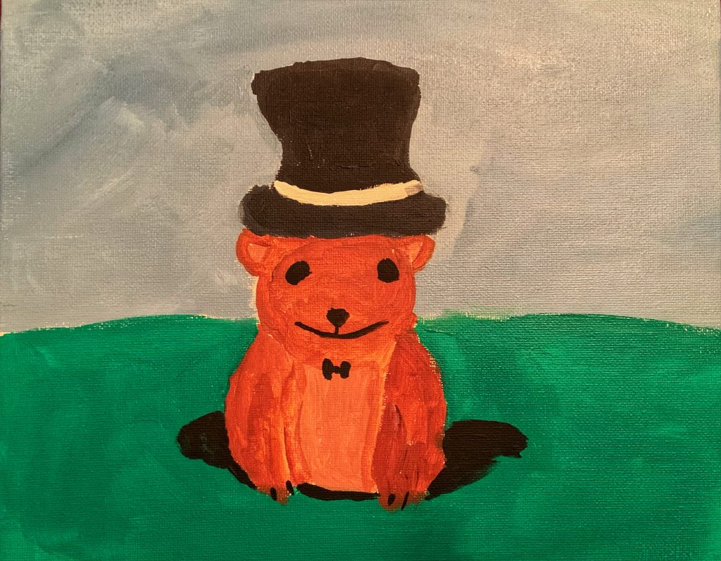 Groundhog painting