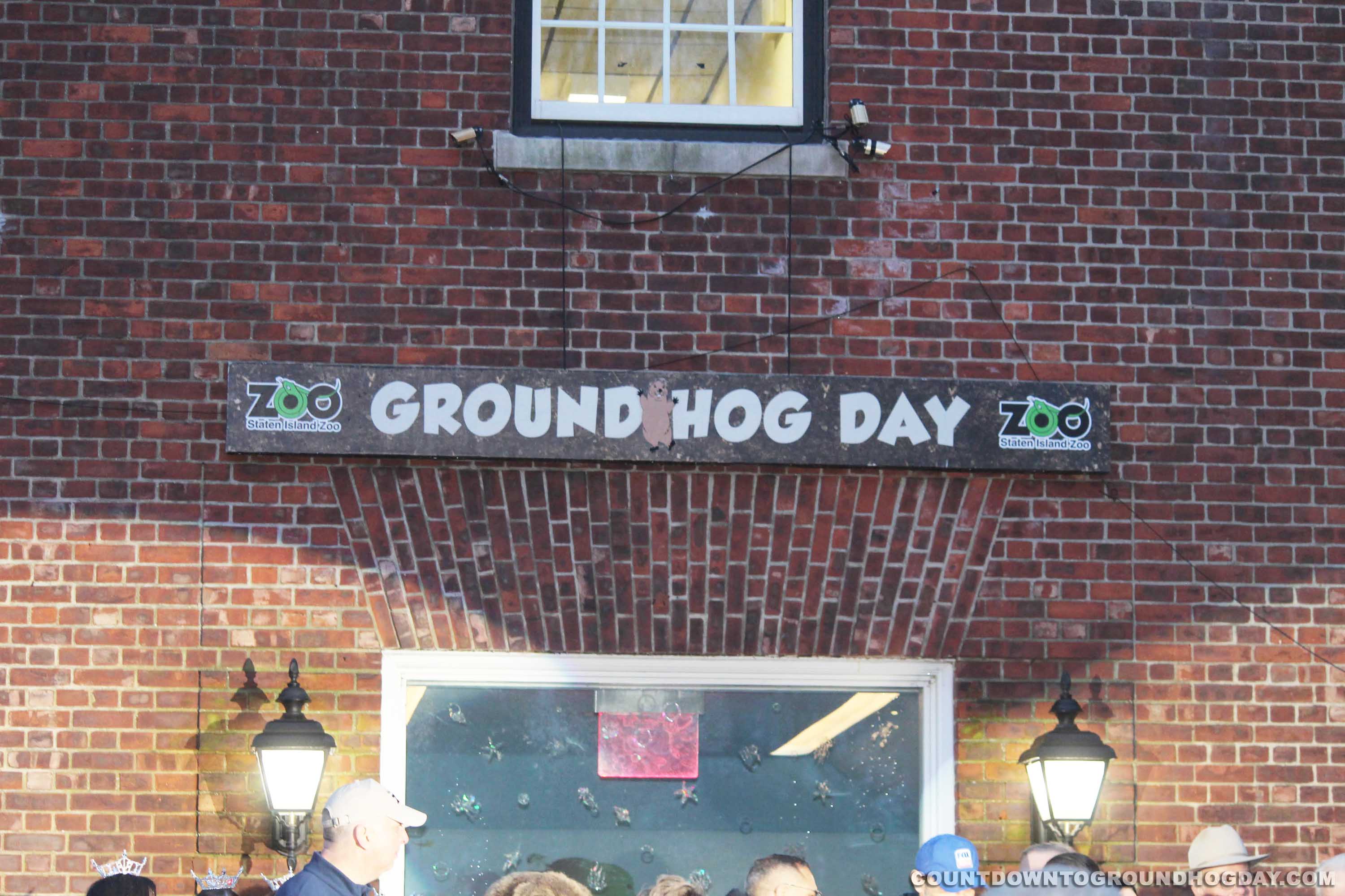 Groundhog Day sign at the Staten Island Zoo