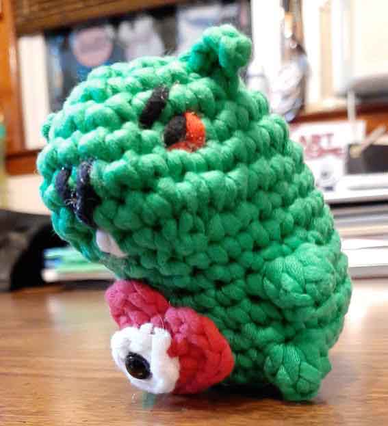 Crocheted Groundhogzilla