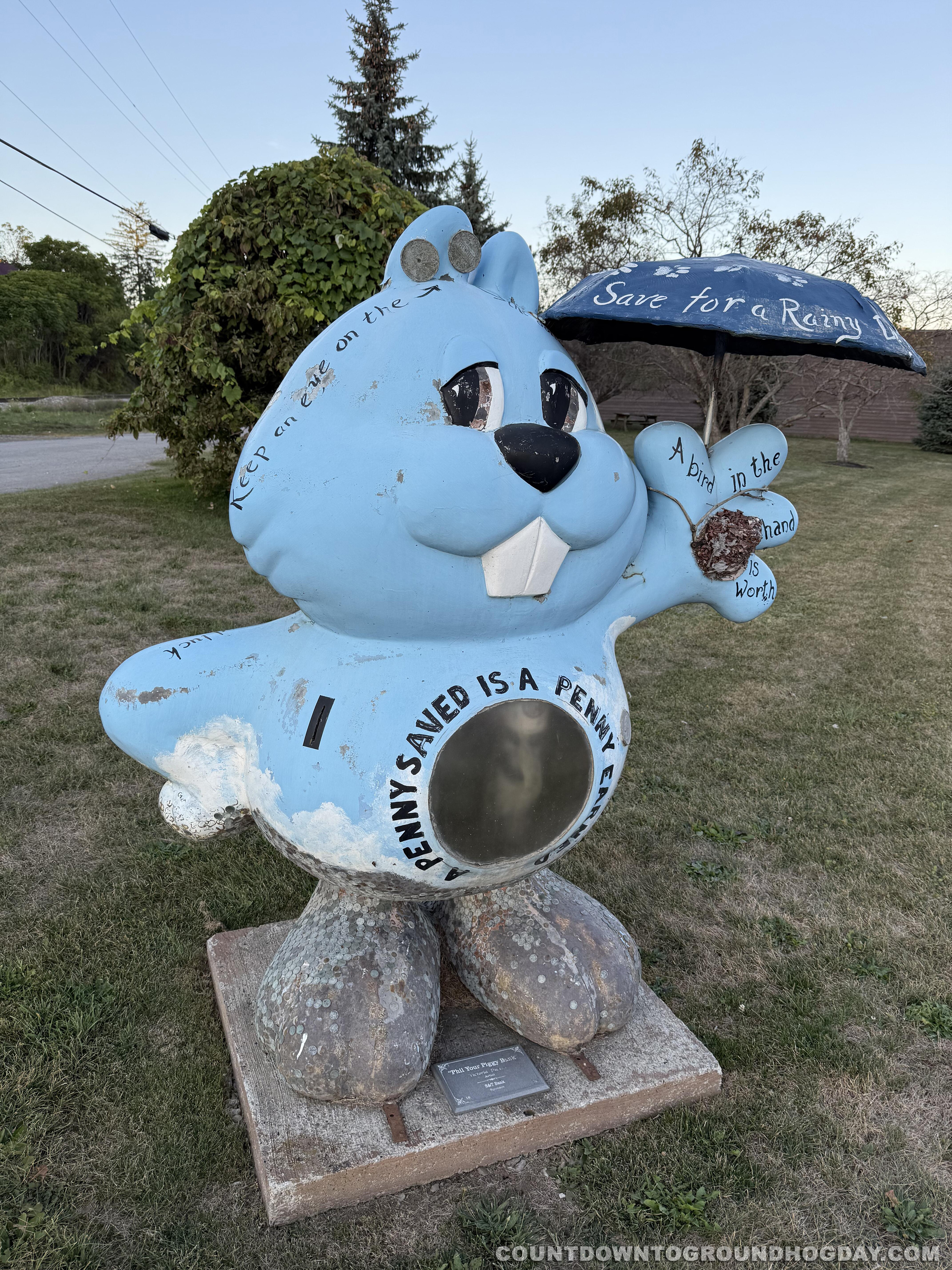 'Phil your Piggy Bank' Phantastic Phil outside S&T Bank