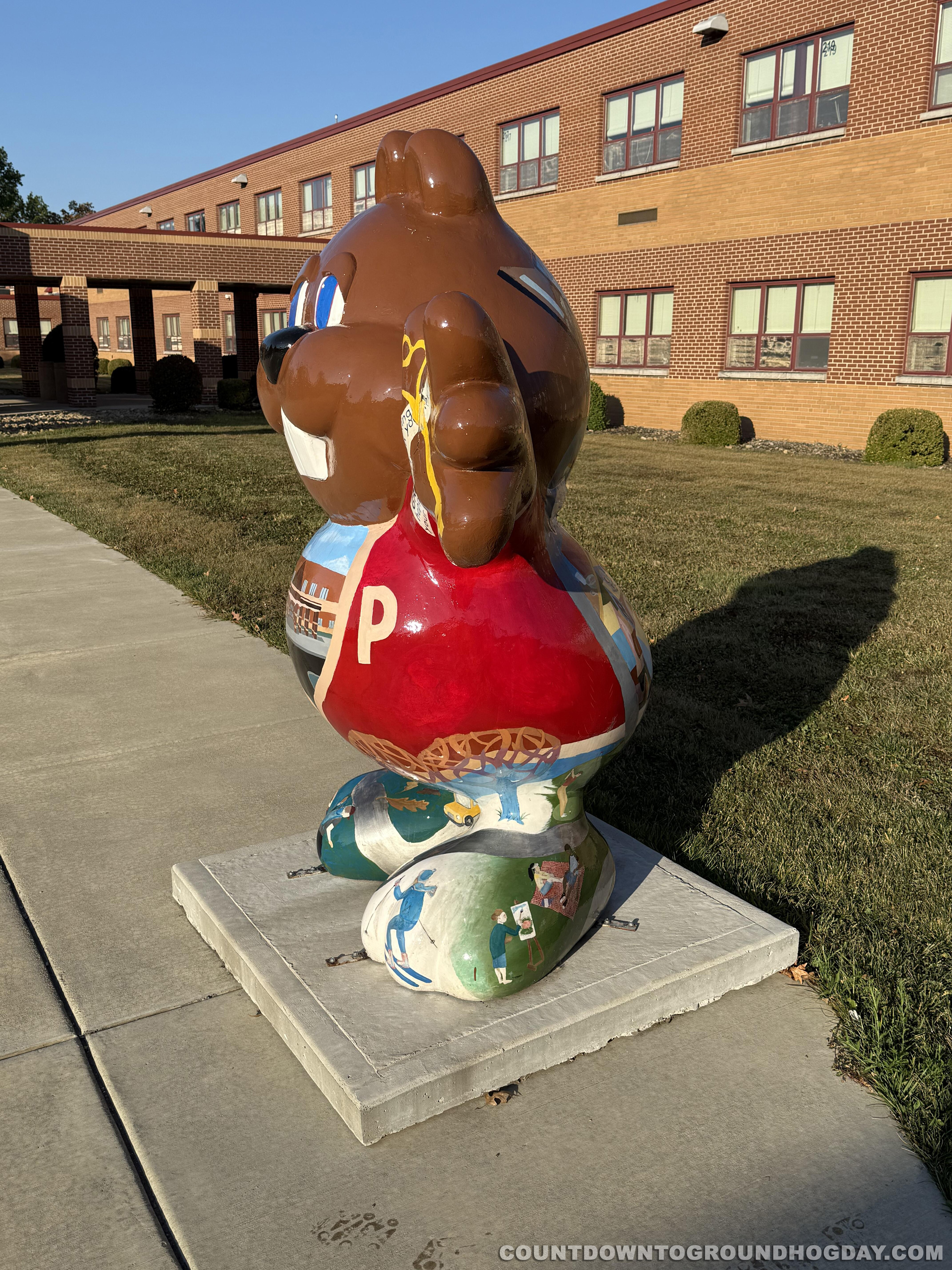 Back of 'Oh The Places Phil Will Go' Phantastic Phil greets students, teachers, and visitors to the high school