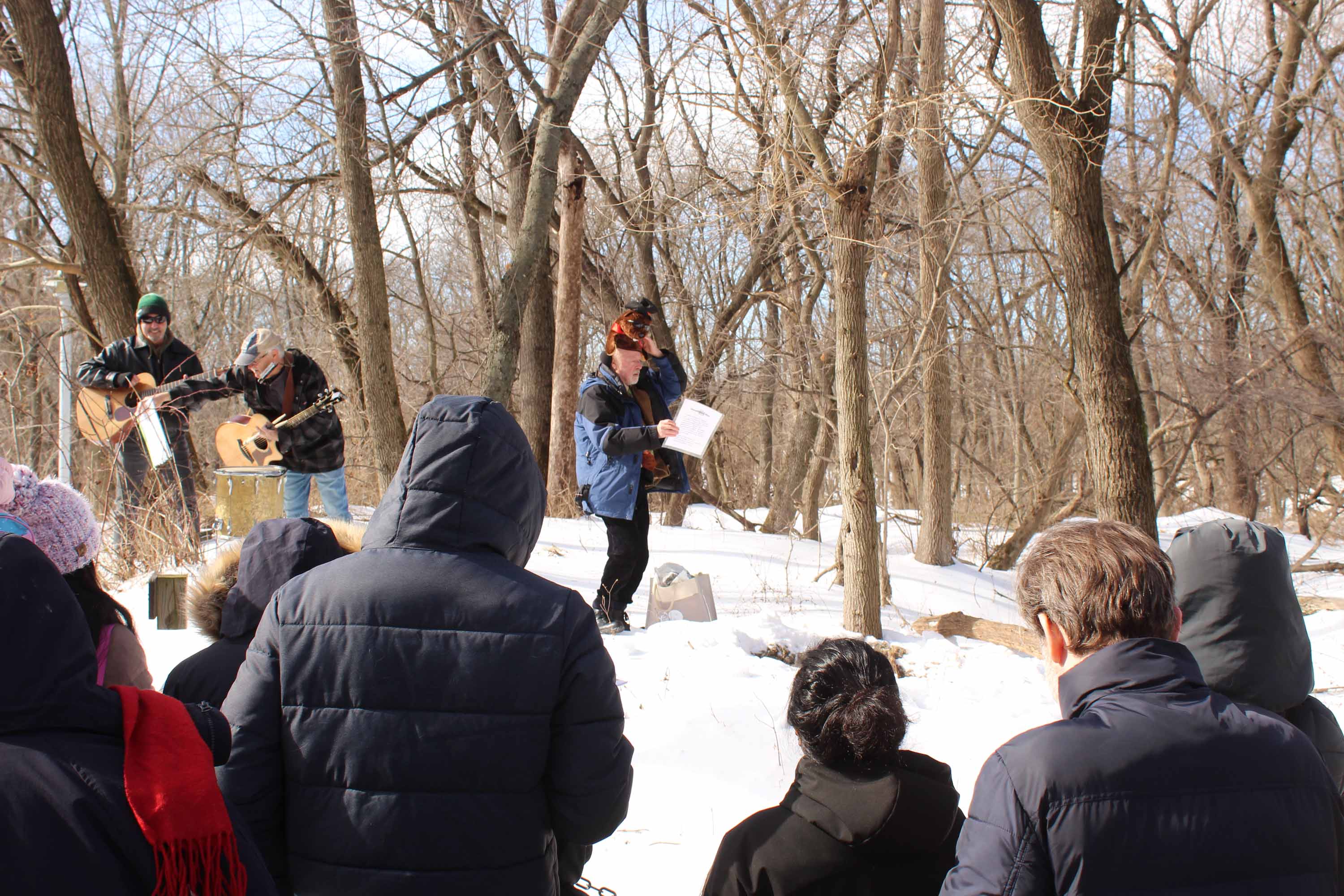 The gang awaits Tinicum Tim's arrival